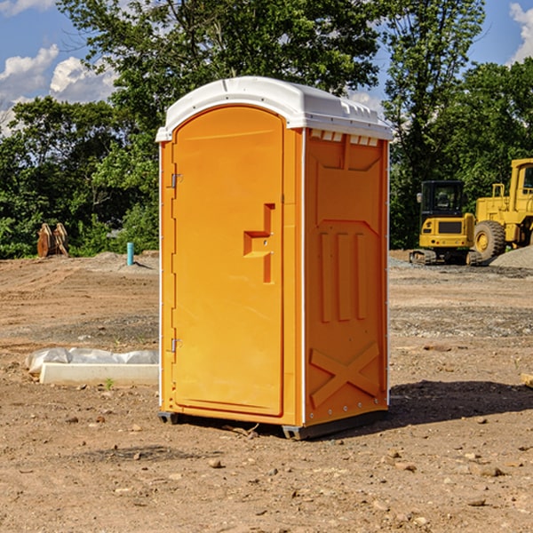 how often are the porta potties cleaned and serviced during a rental period in Falls